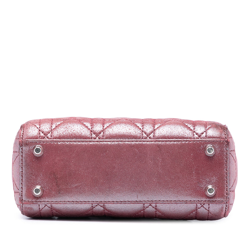 Mini Iridescent Lambskin Cannage Lady Dior - Image 3