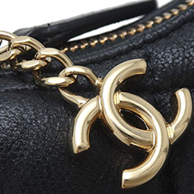 Mini Quilted Lambskin Chain Around Hook Hobo - Image 11