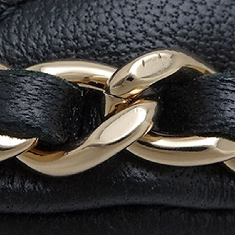 Mini Quilted Lambskin Chain Around Hook Hobo - Image 13