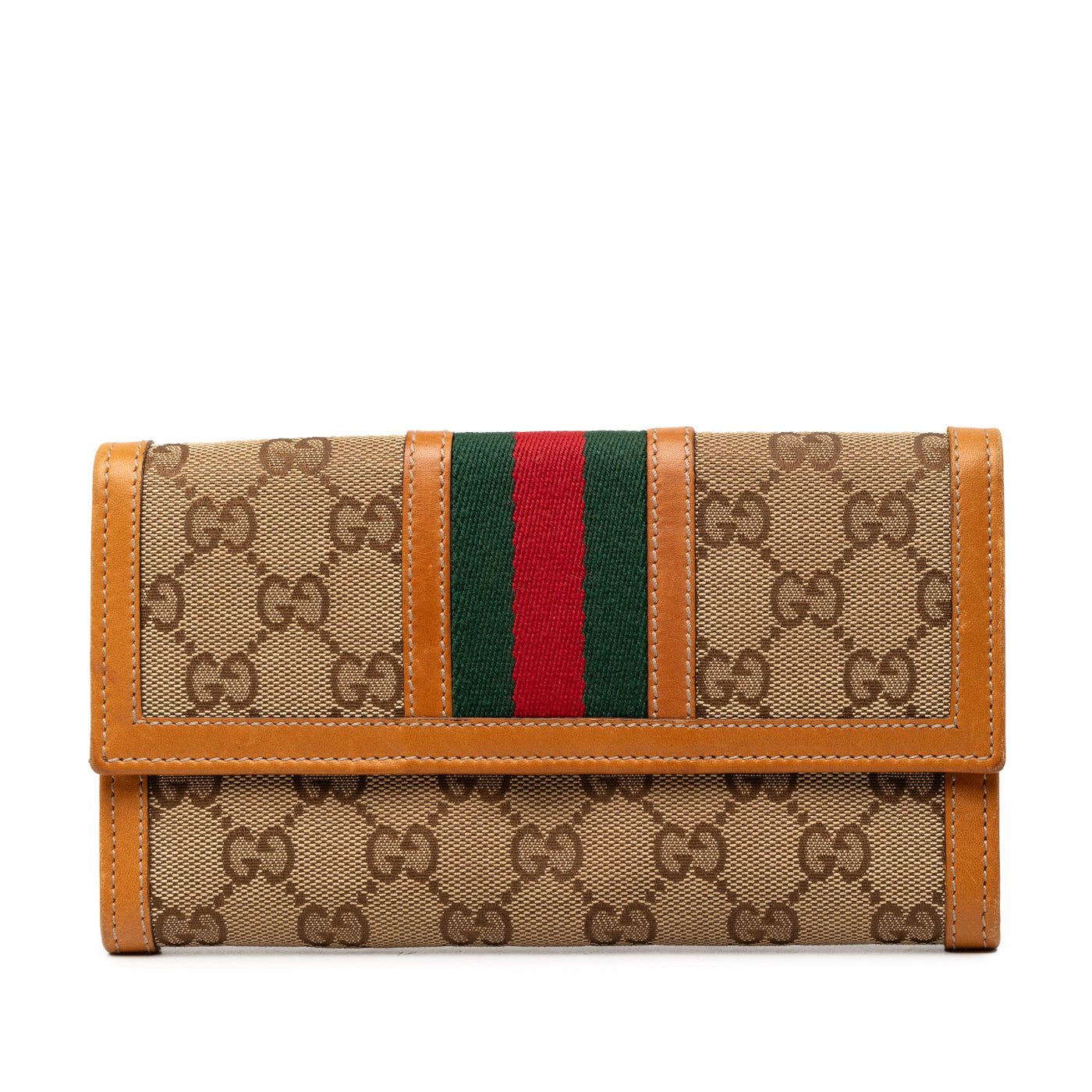GG Canvas Web Continental Wallet - Image 1