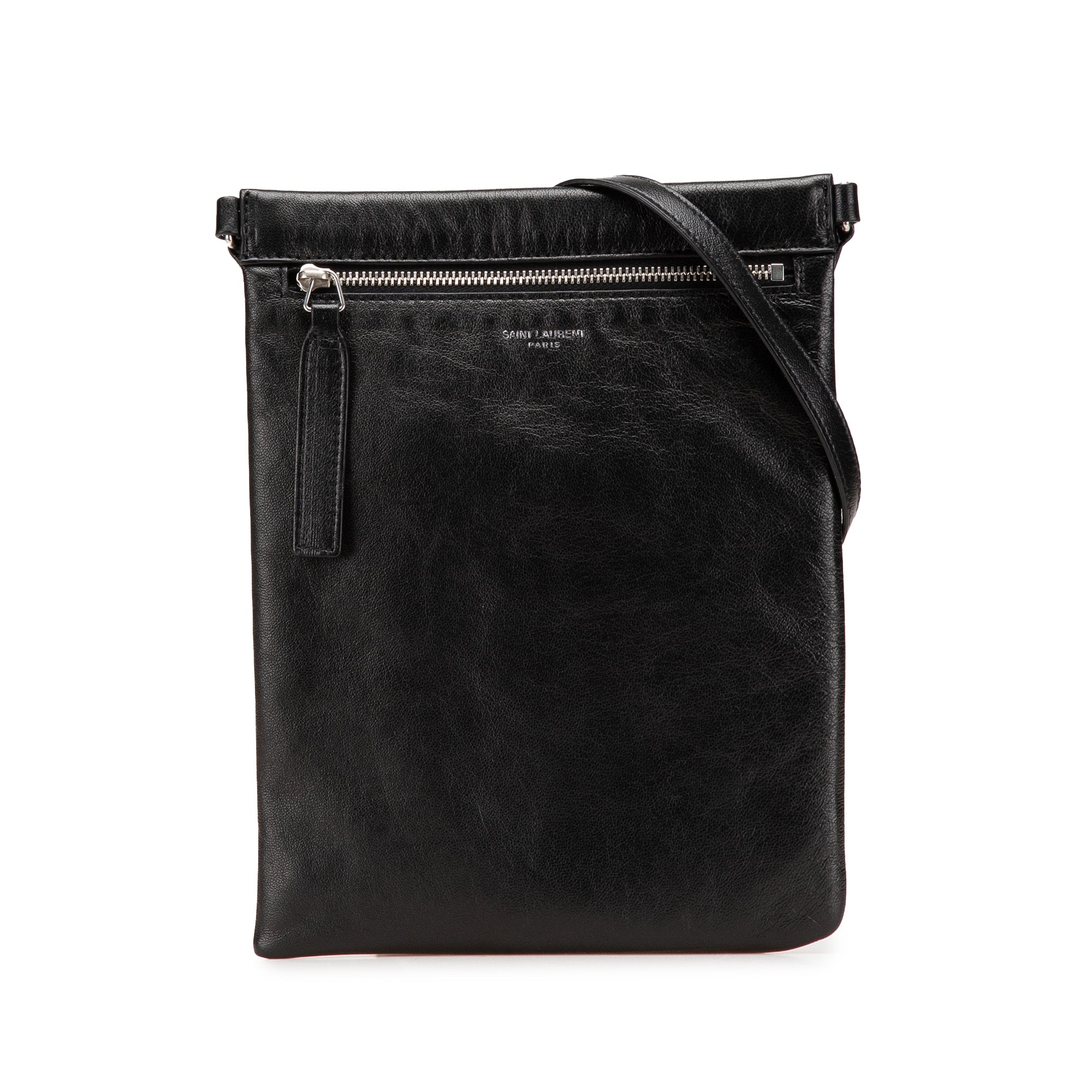 Antiqued Lambskin Sid Flat Crossbody - Image 1