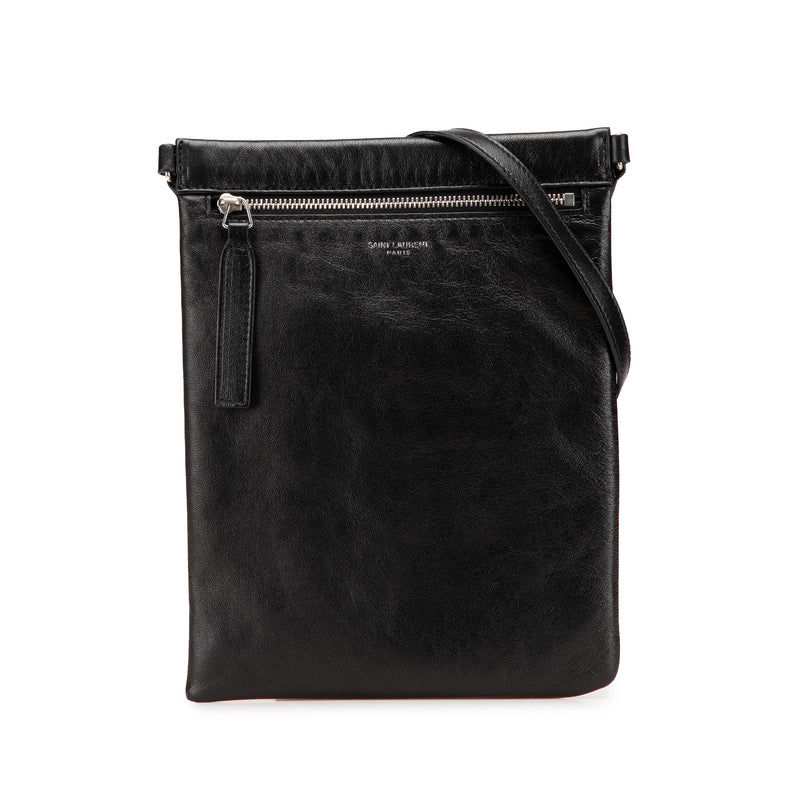 Antiqued Lambskin Sid Flat Crossbody