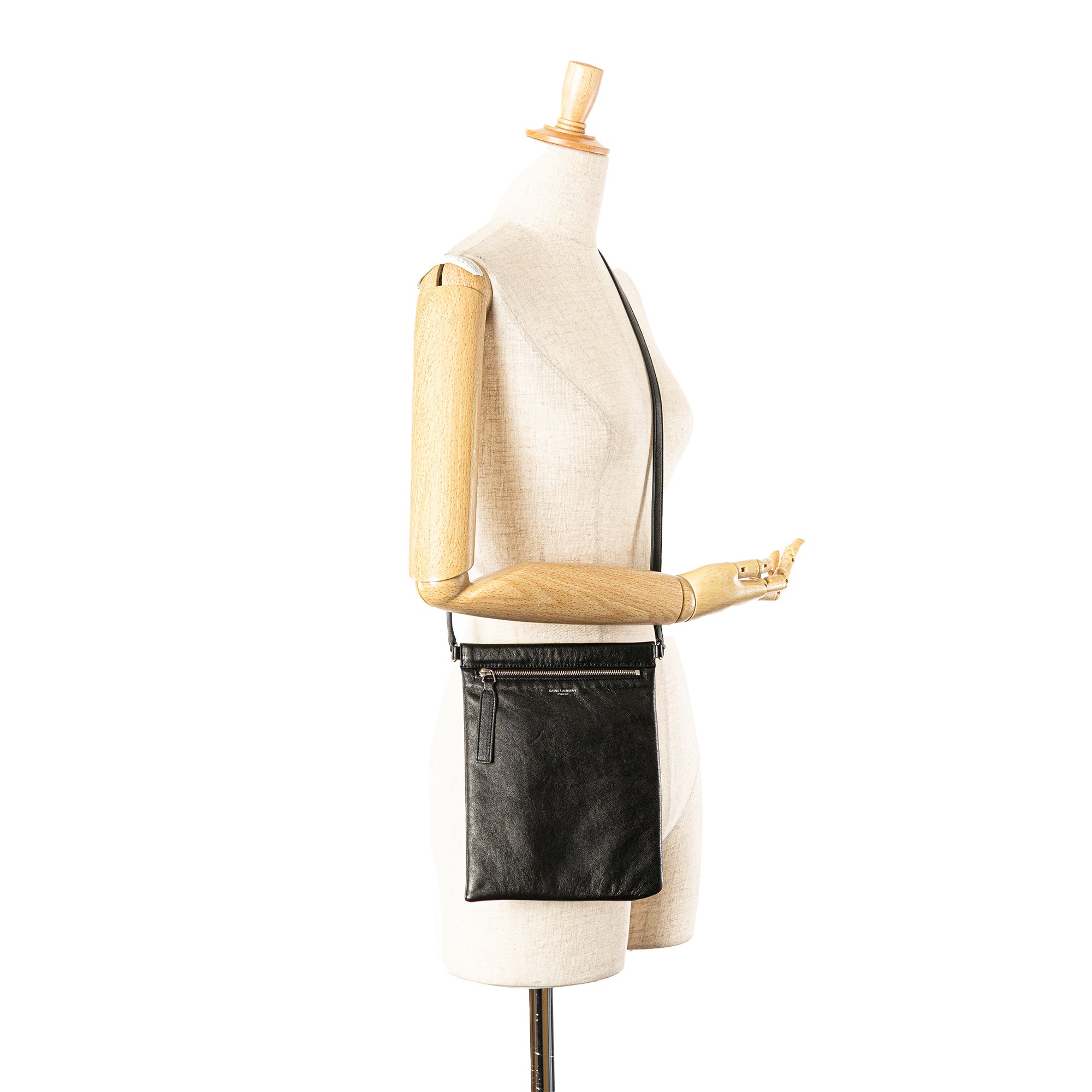 Antiqued Lambskin Sid Flat Crossbody - Image 12