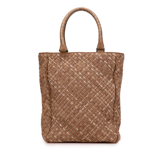 Calfskin Intrecciato Paglia Tote - Image 1