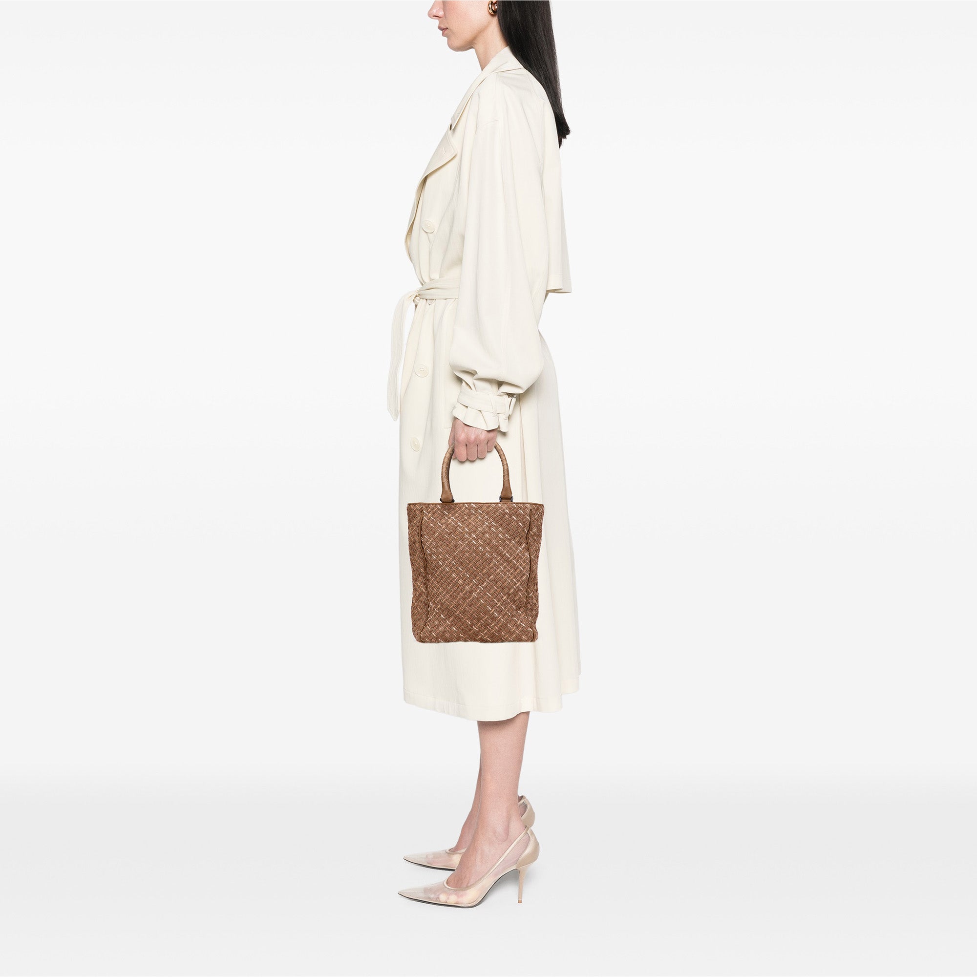 Calfskin Intrecciato Paglia Tote - Image 11