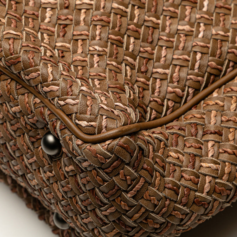 Calfskin Intrecciato Paglia Tote - Image 8