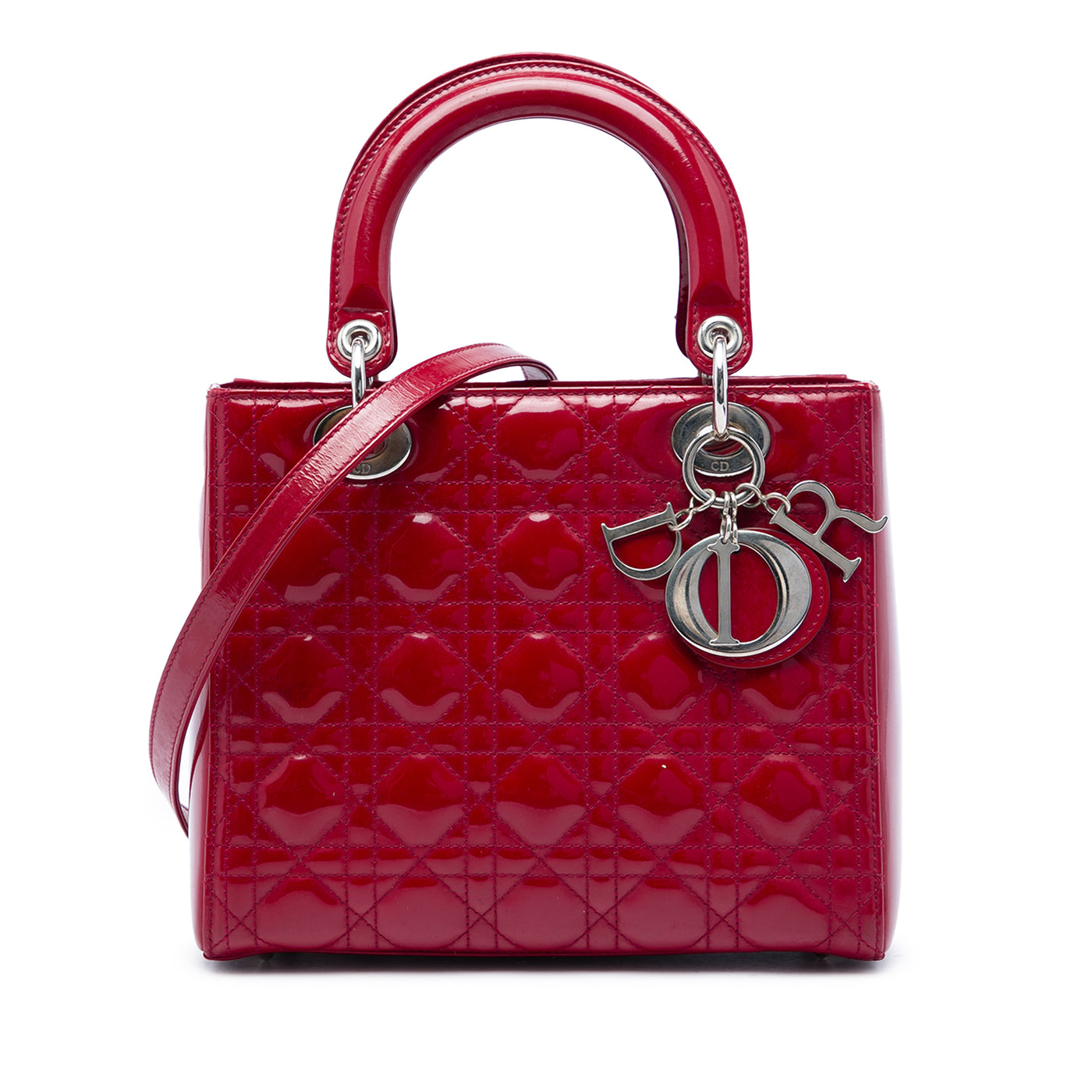 Medium Patent Cannage Lady Dior - Image 1