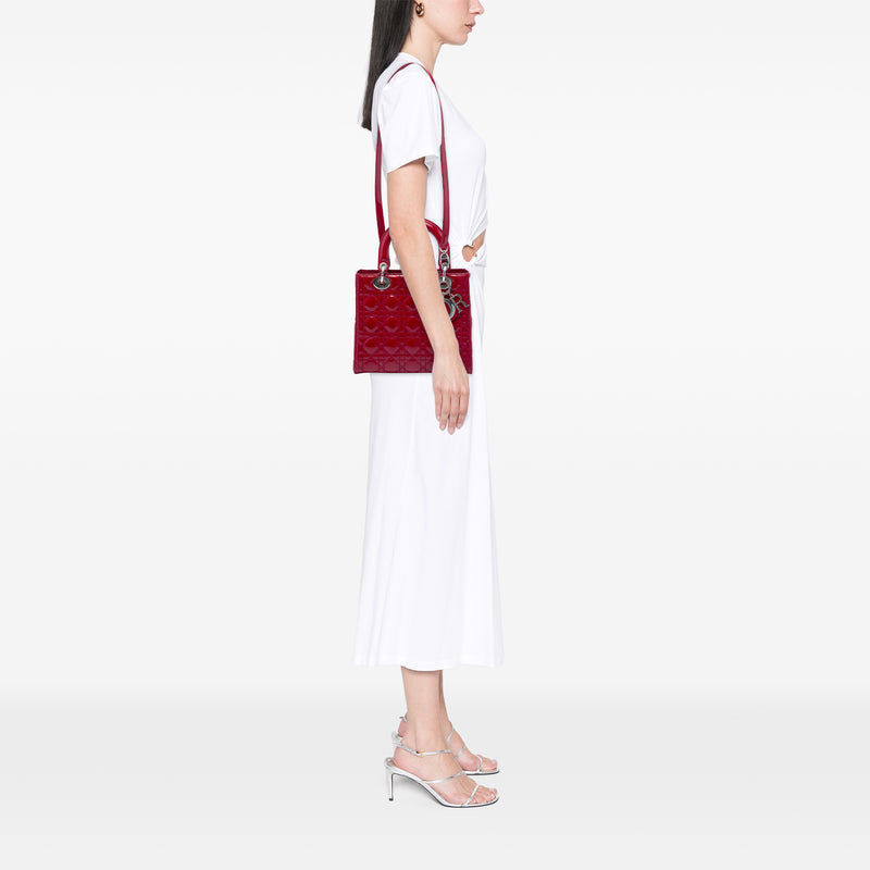Medium Patent Cannage Lady Dior - Image 5