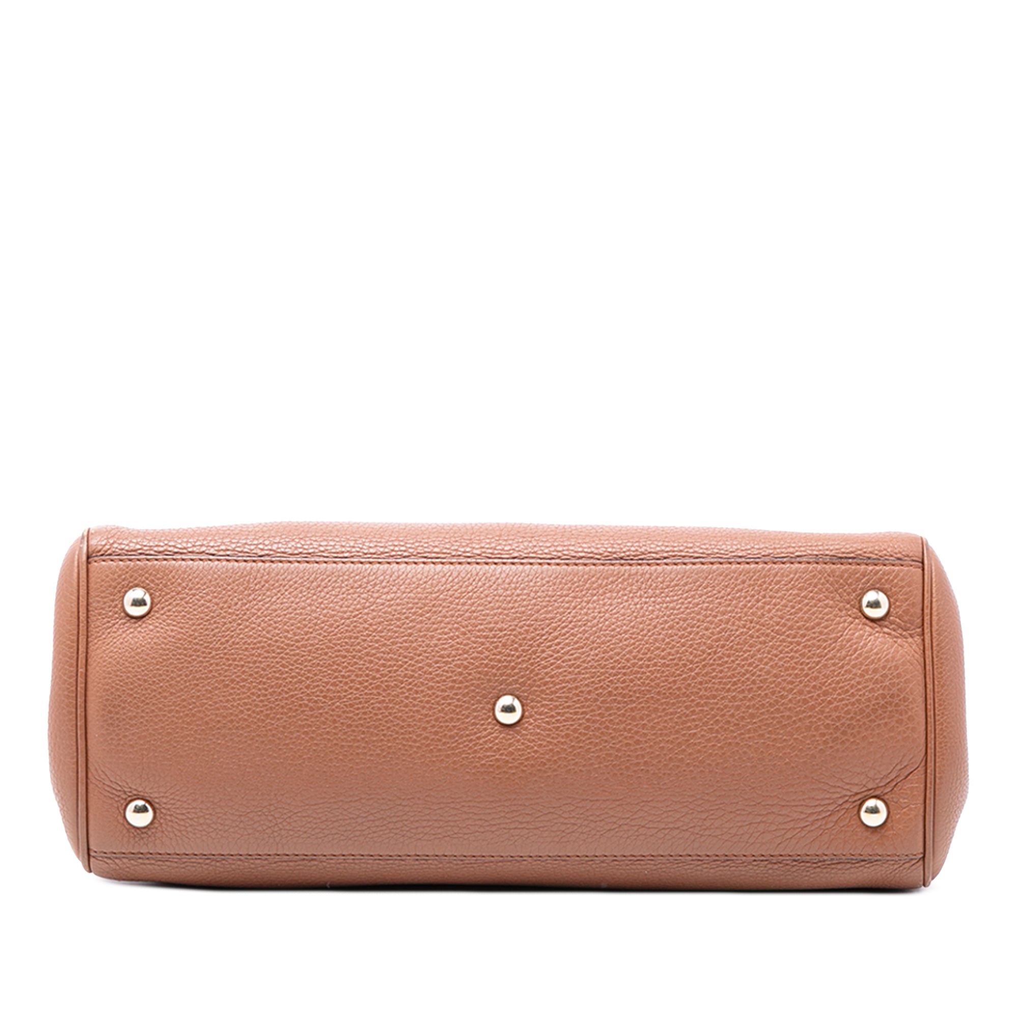 Medium Calfskin Bamboo Shopper Satchel - Image 3