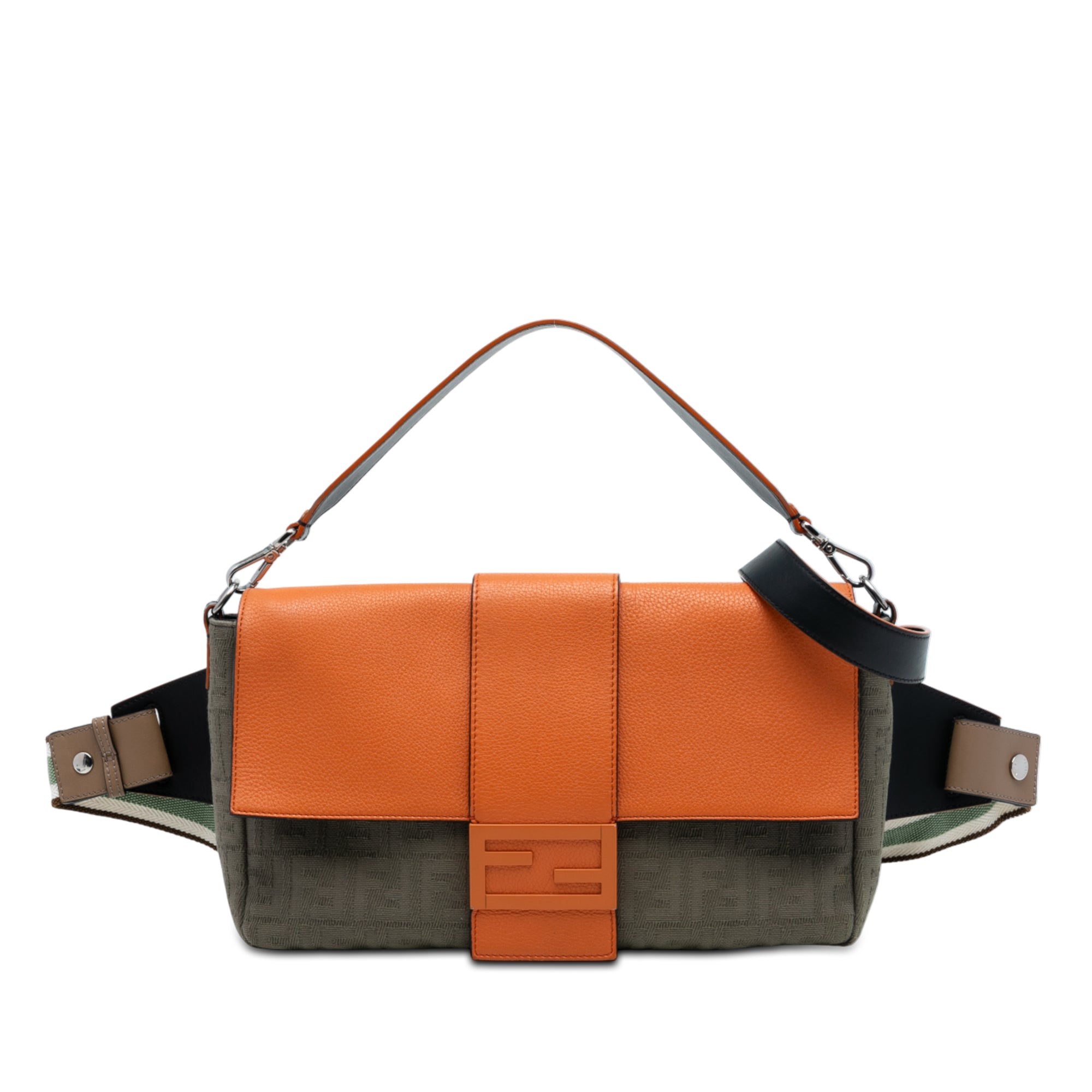 Large Zucca Canvas and Leather Convertible Belt Baguette - Image 1