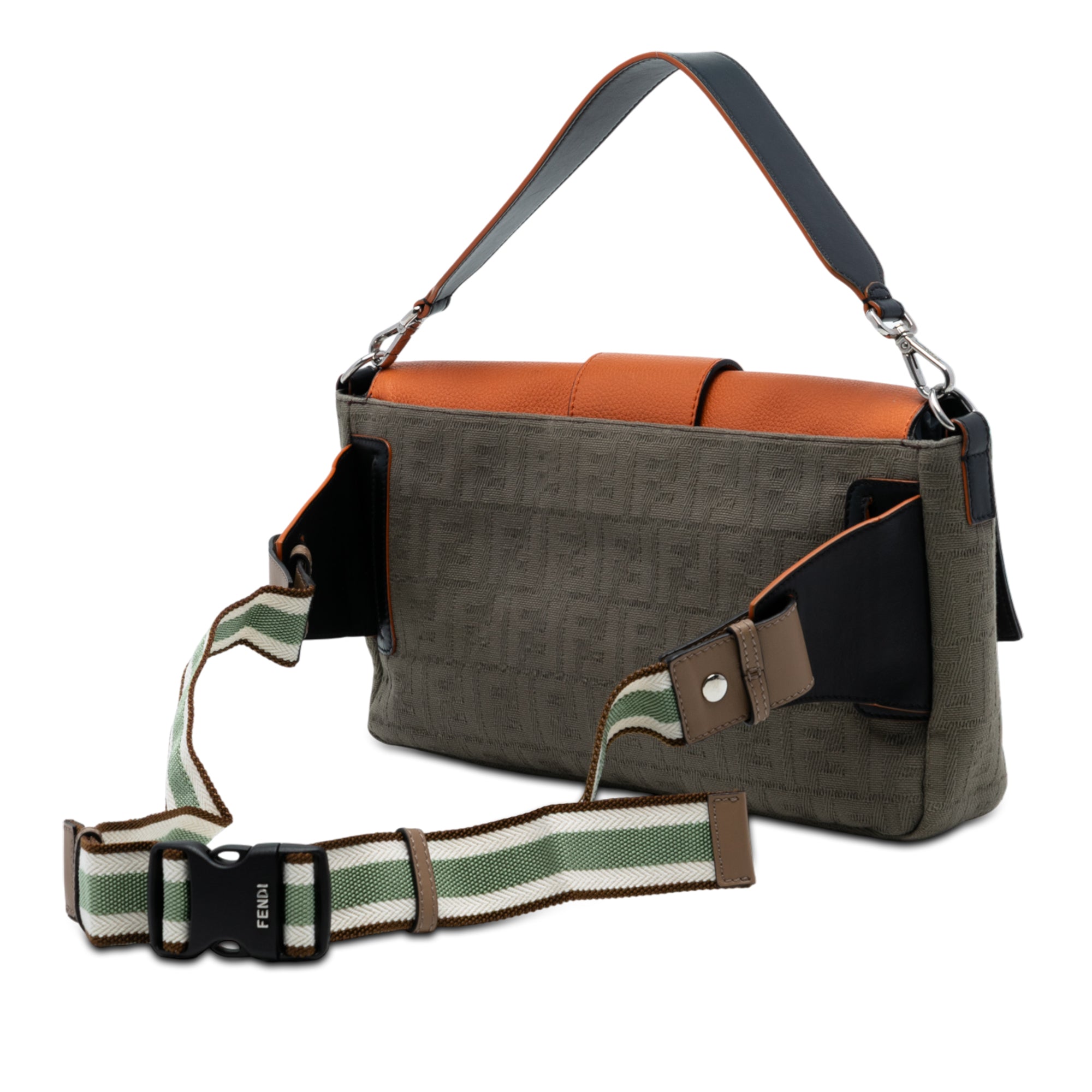 Large Zucca Canvas and Leather Convertible Belt Baguette - Image 2