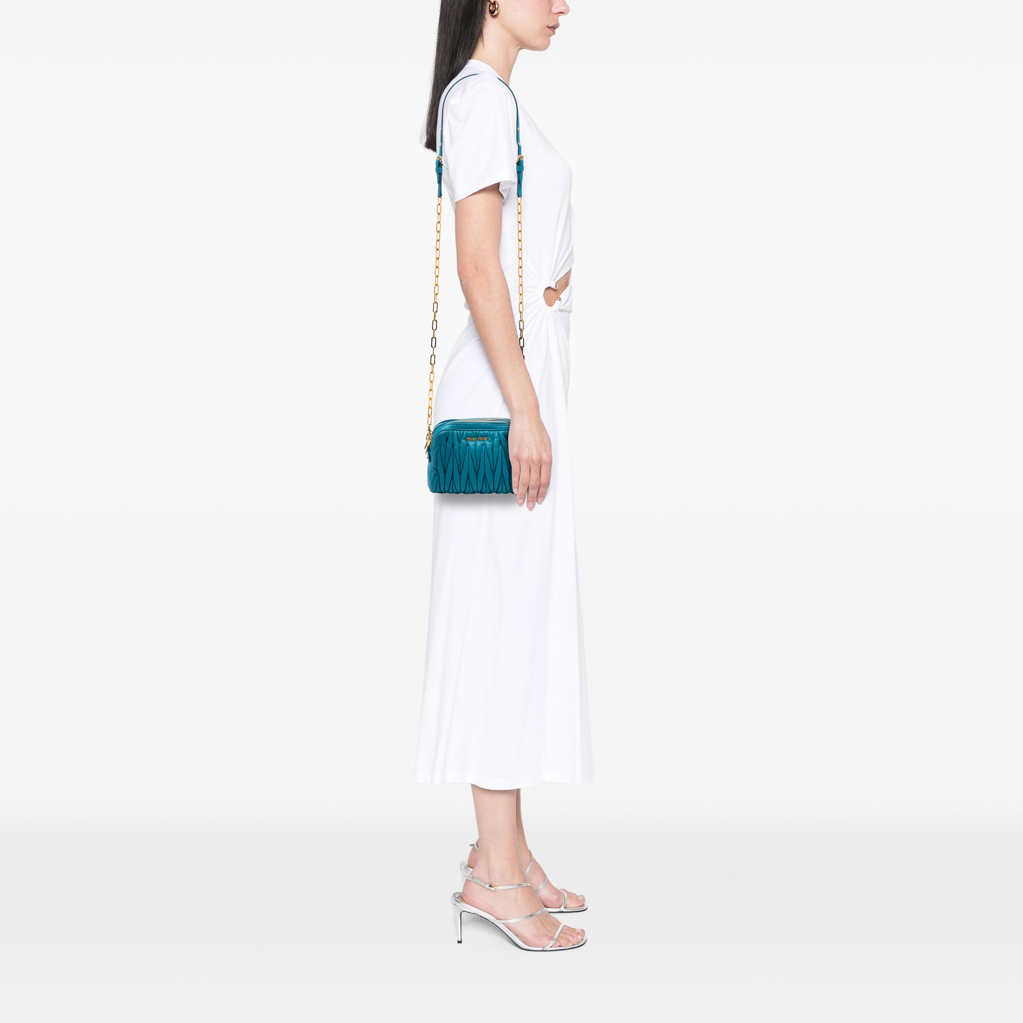 Quilted Leather Double Zip Camera Bag - Image 6