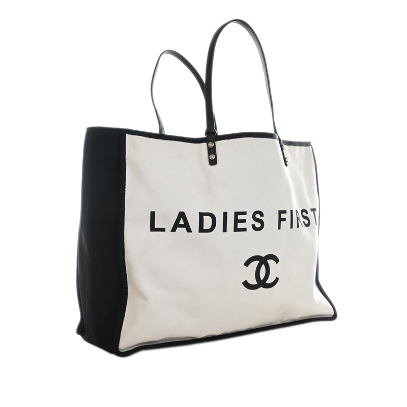 Bicolor Canvas Ladies First Shopping Tote - Image 3