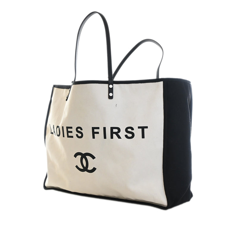 Bicolor Canvas Ladies First Shopping Tote - Image 4