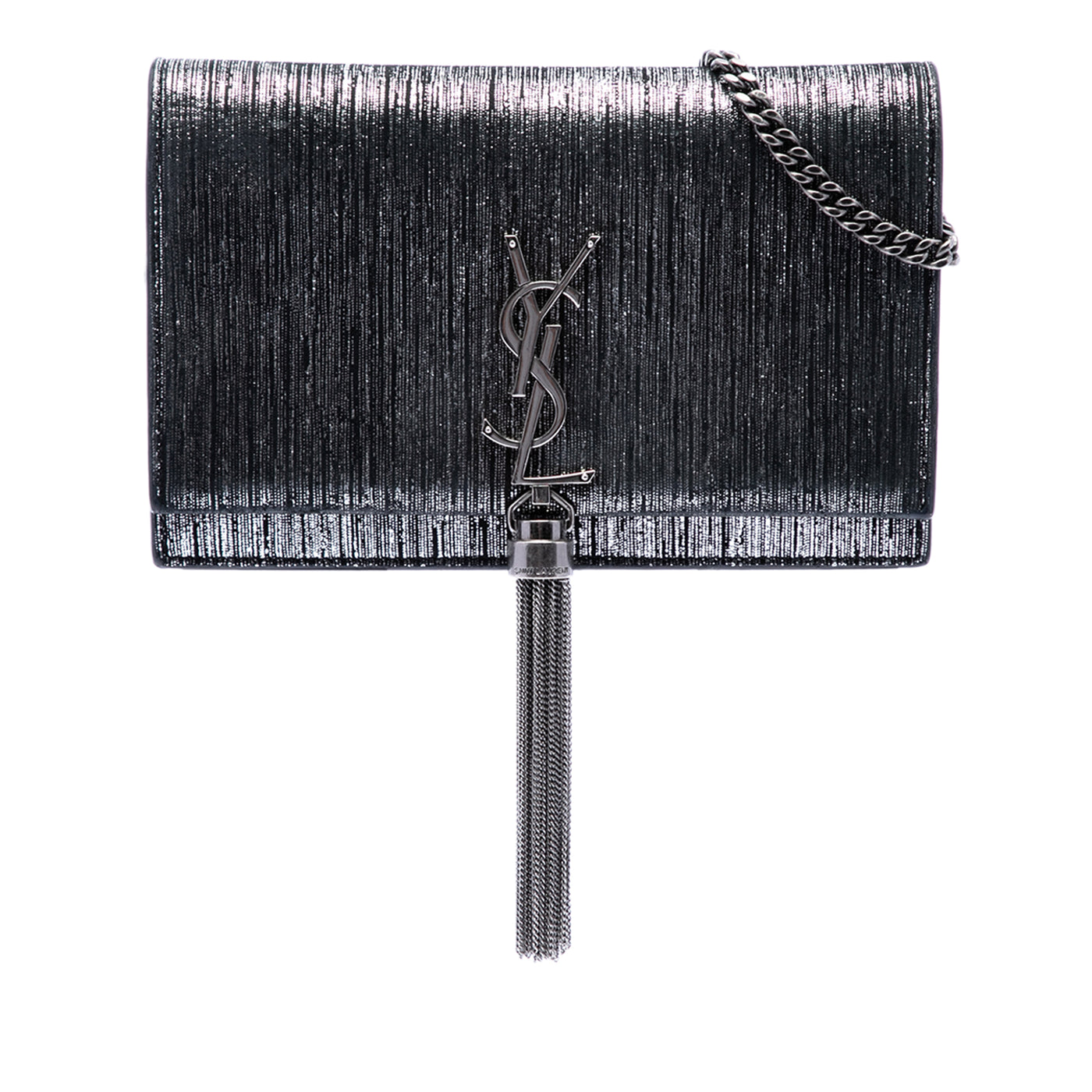 Metallic Suede Monogram Kate Tassel Wallet on Chain - Image 1