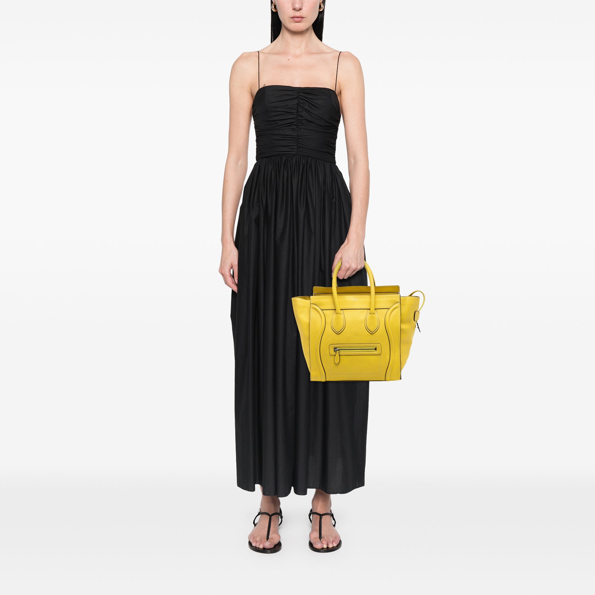 Mini Grained Calfskin Luggage Tote - Image 7