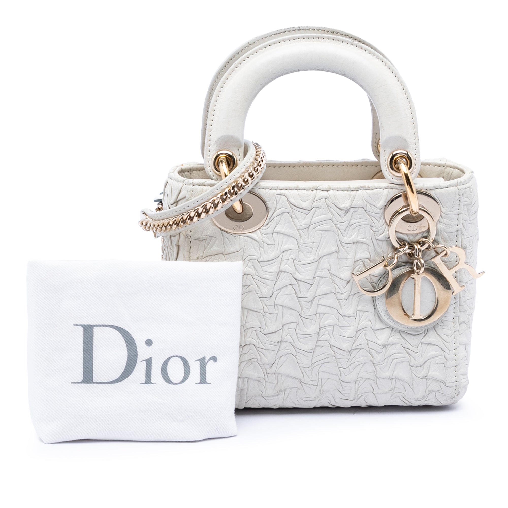 Mini Wavy Crinkled Lambskin Lady Dior - Image 8