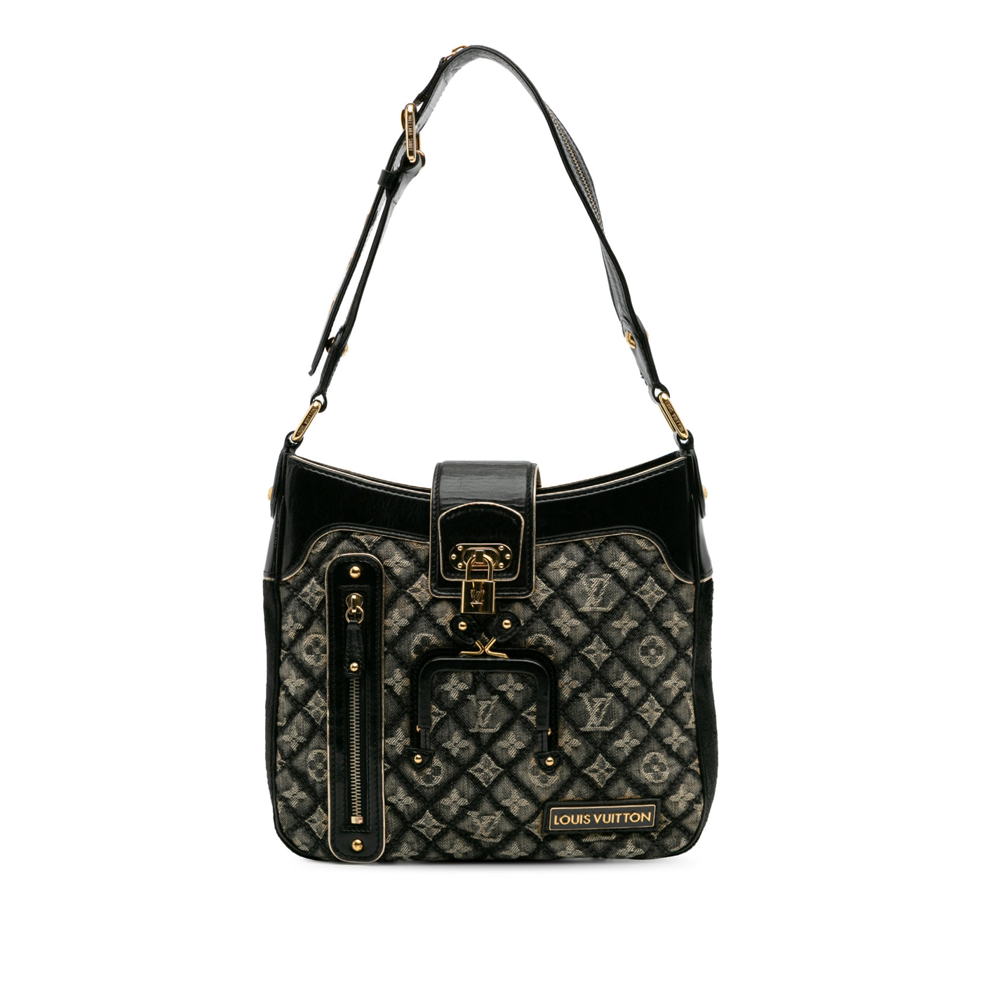 Quilted Monogram Denim Musette - Image 1