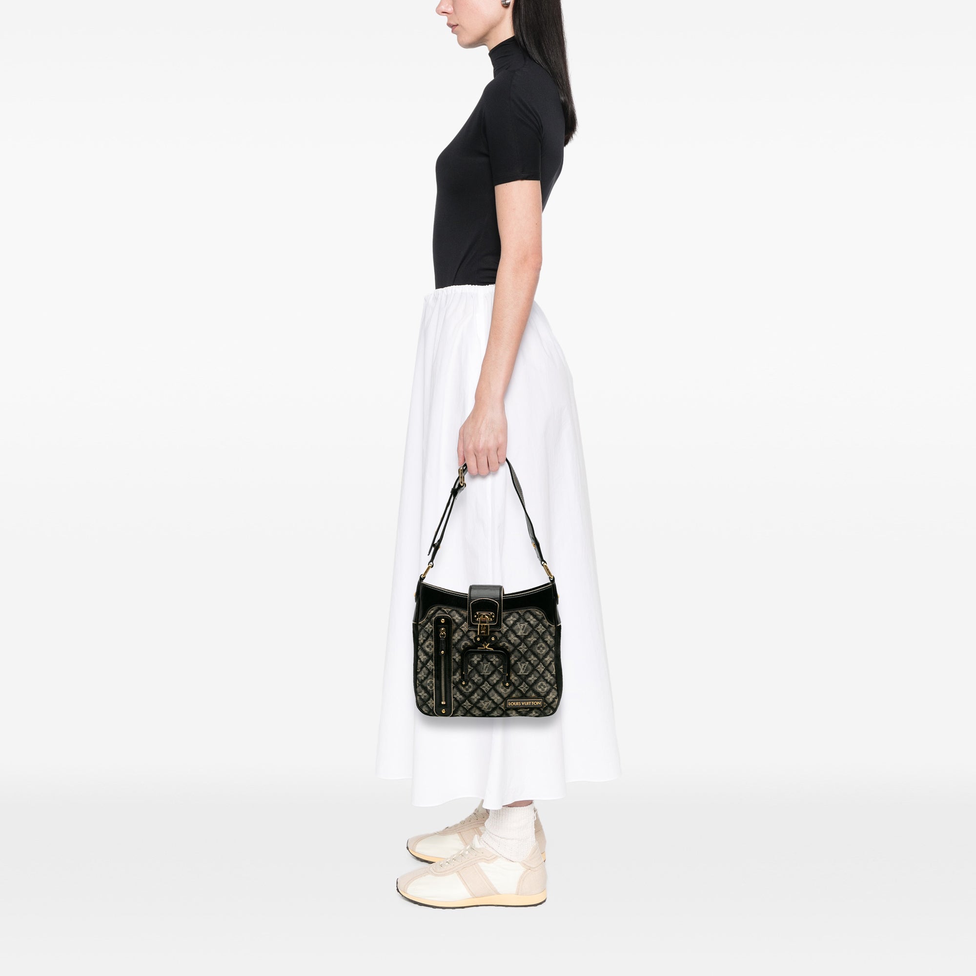 Quilted Monogram Denim Musette - Image 11