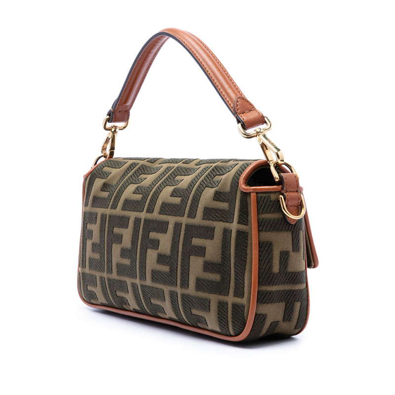 Zucca Embroidered Canvas Baguette Satchel - Image 2