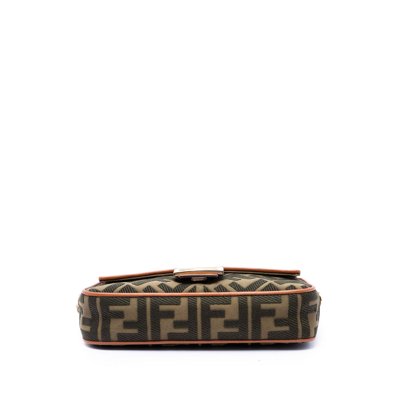 Zucca Embroidered Canvas Baguette Satchel - Image 3