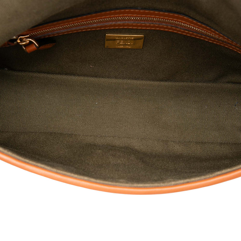 Zucca Embroidered Canvas Baguette Satchel - Image 4