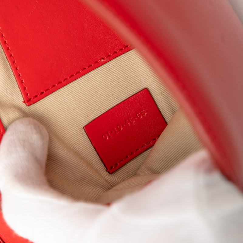 Small Calfskin and Suede C Clutch With Chain - Image 6