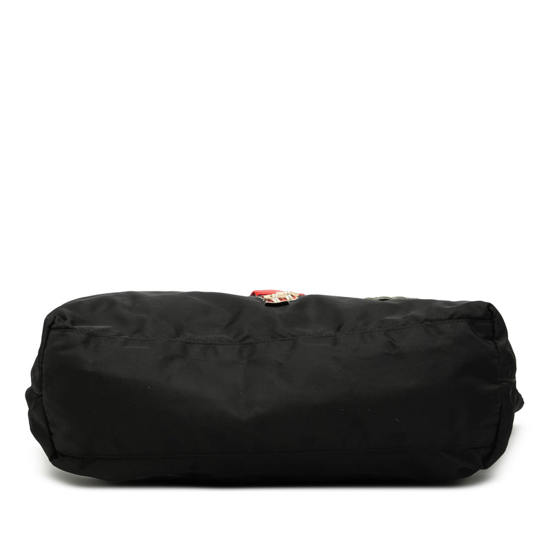 Saffiano Trimmed Tessuto Applique Tote - Image 3