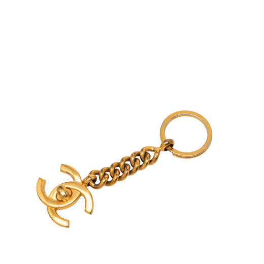 CC Gold Plated Turnlock Key Chain - Image 1