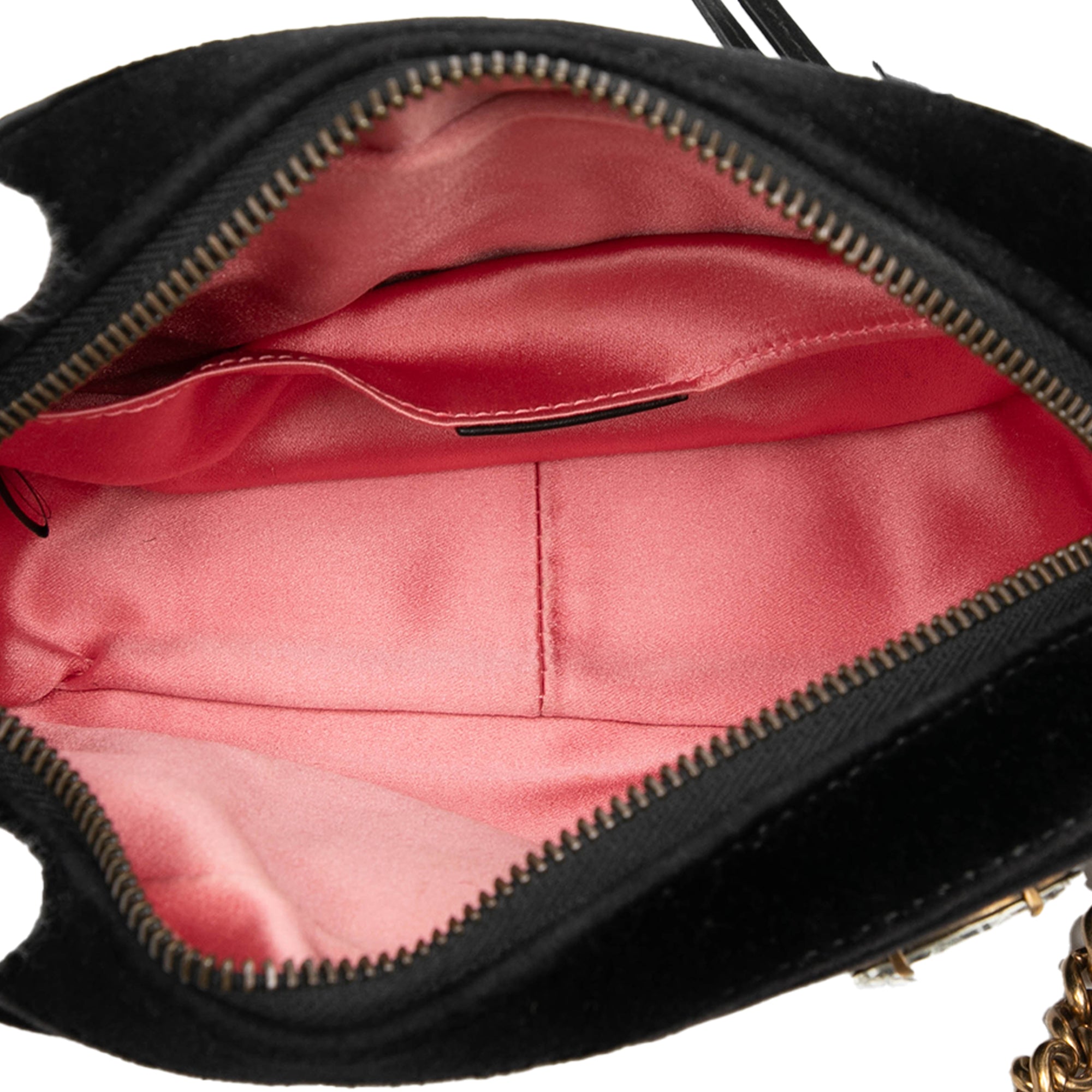 Mini GG Marmont Crystal Embellished Matelasse Velvet Crossbody - Image 4