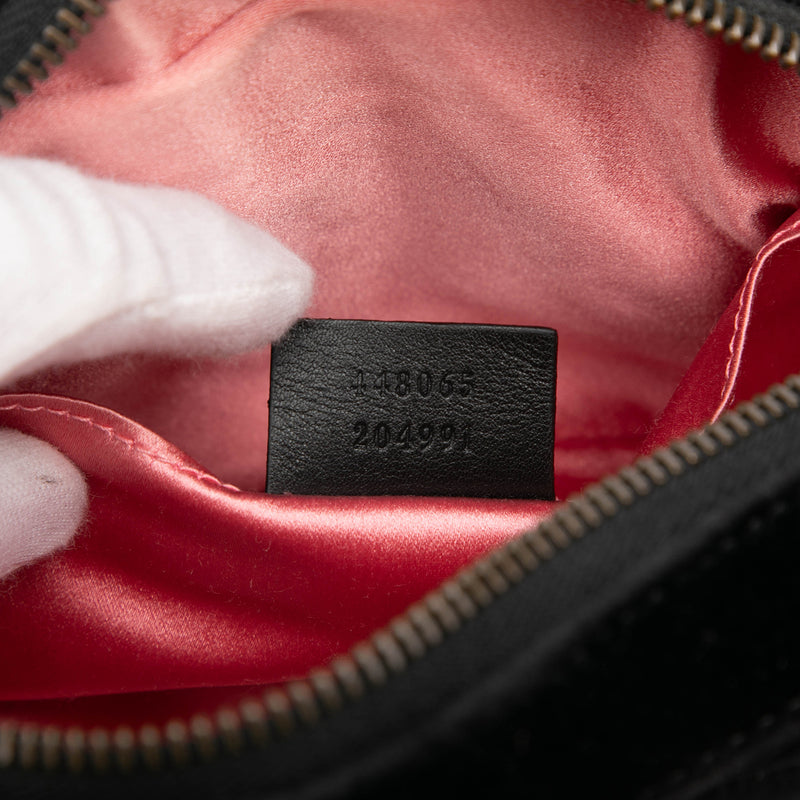 Mini GG Marmont Crystal Embellished Matelasse Velvet Crossbody - Image 6