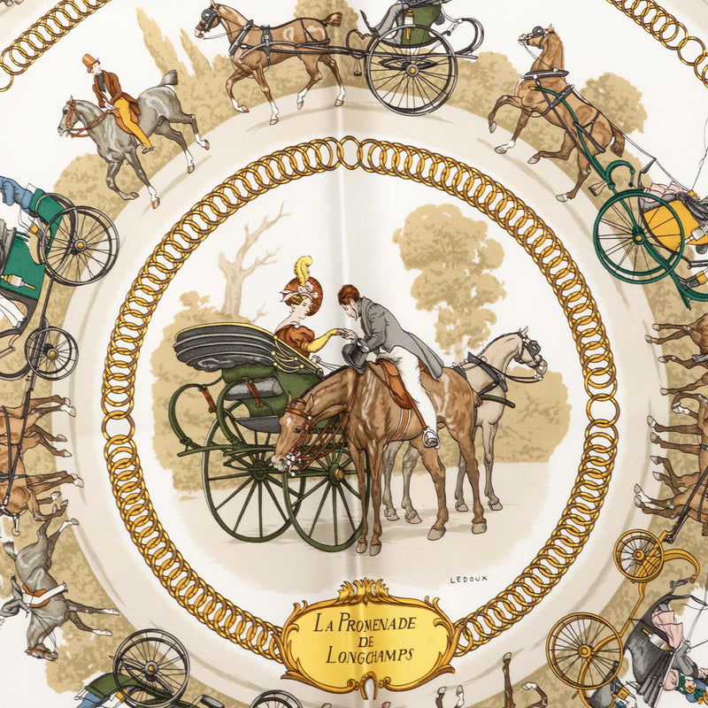 La Promenade de Longchamps Silk Scarf 90 - Image 6