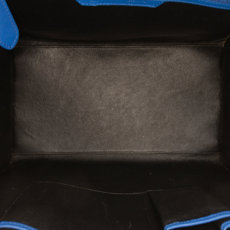 Mini Tricolor Leather Luggage Tote - Image 4