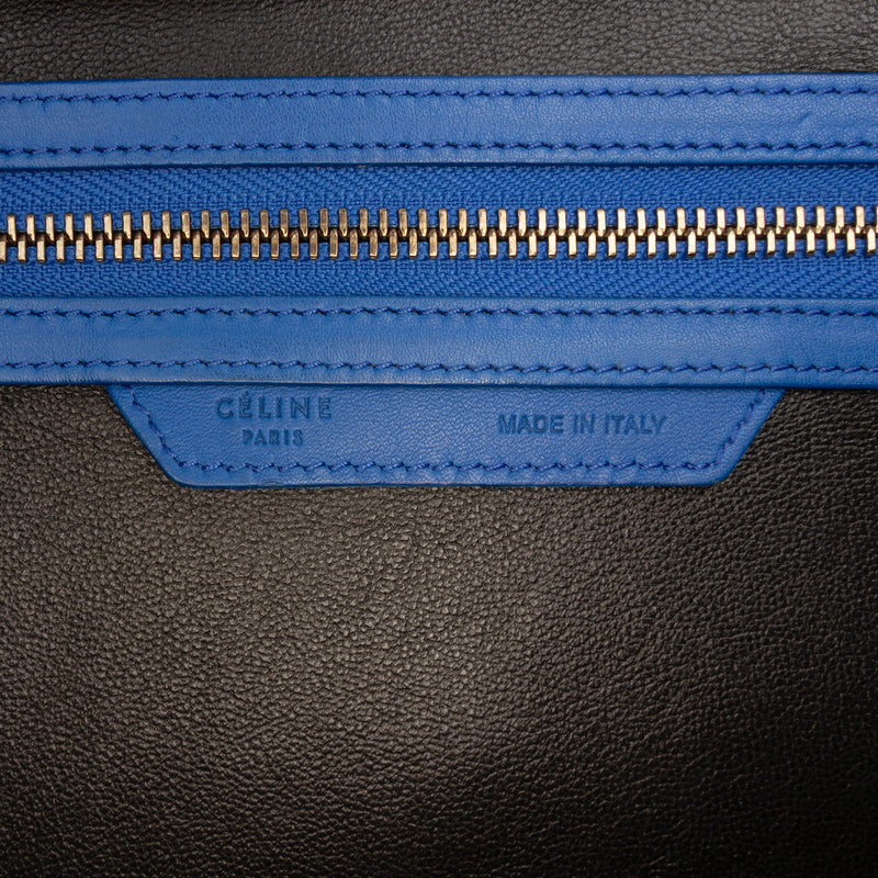 Mini Tricolor Leather Luggage Tote - Image 5