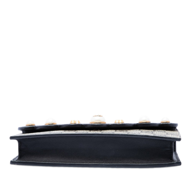 GG Supreme Peony Pearly Wallet On Chain - Image 3