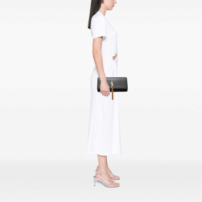 Smooth Calfskin Cassandre Tassel Clutch - Image 6