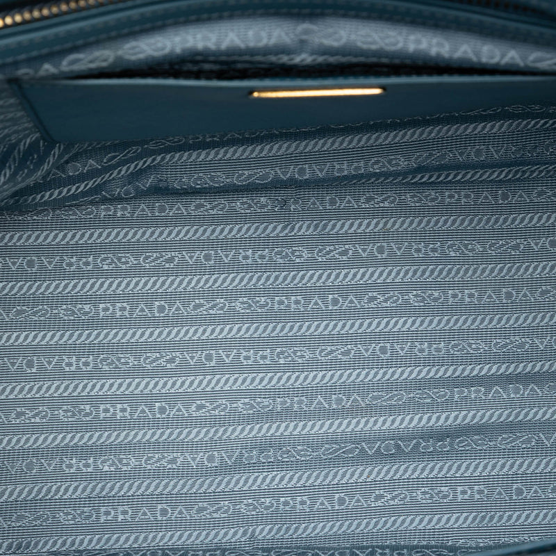 Medium Saffiano Lux Galleria Double Zip Satchel - Image 4