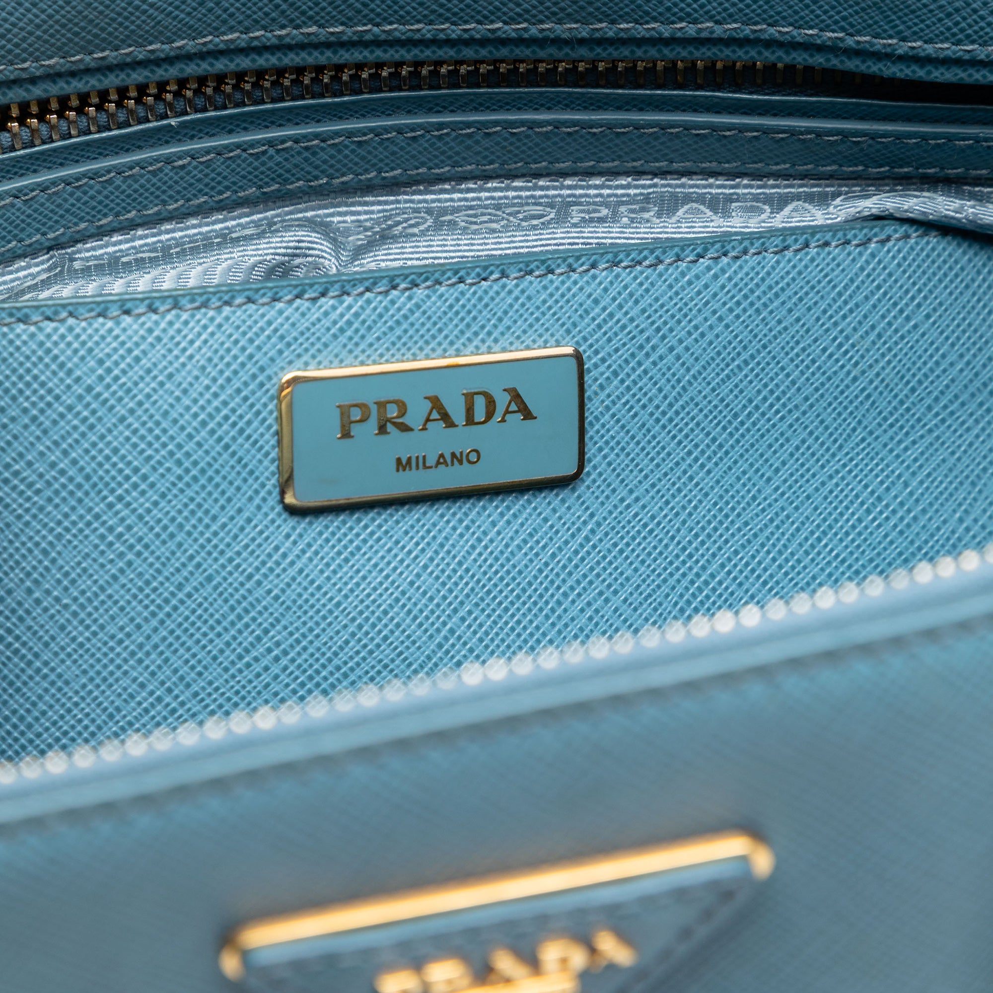 Medium Saffiano Lux Galleria Double Zip Satchel - Image 5
