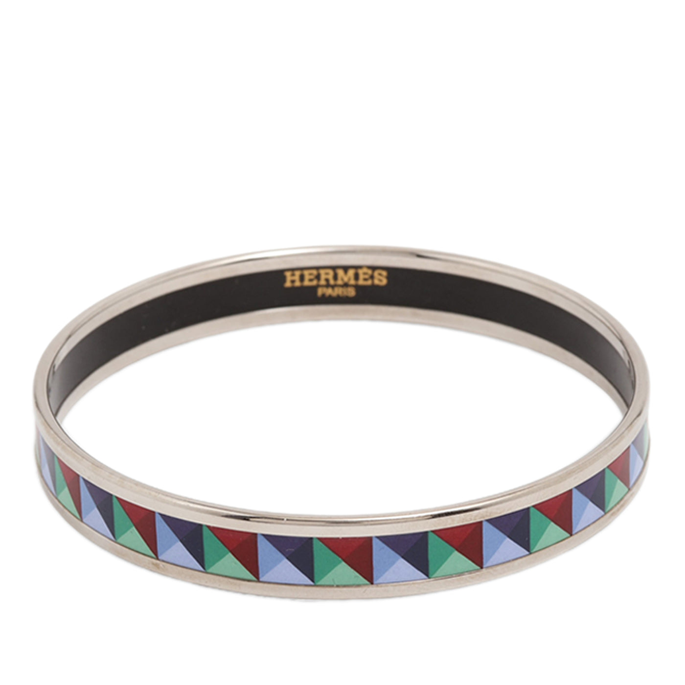 Narrow Enamel Clous de Trompe Bangle 65 - Image 1