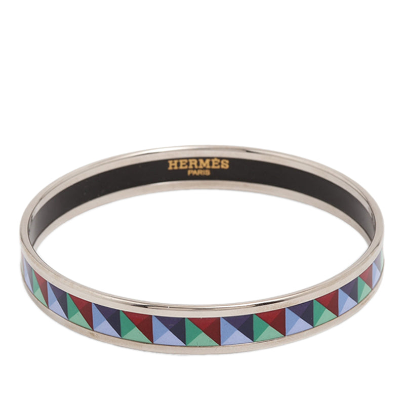 Narrow Enamel Clous de Trompe Bangle 65