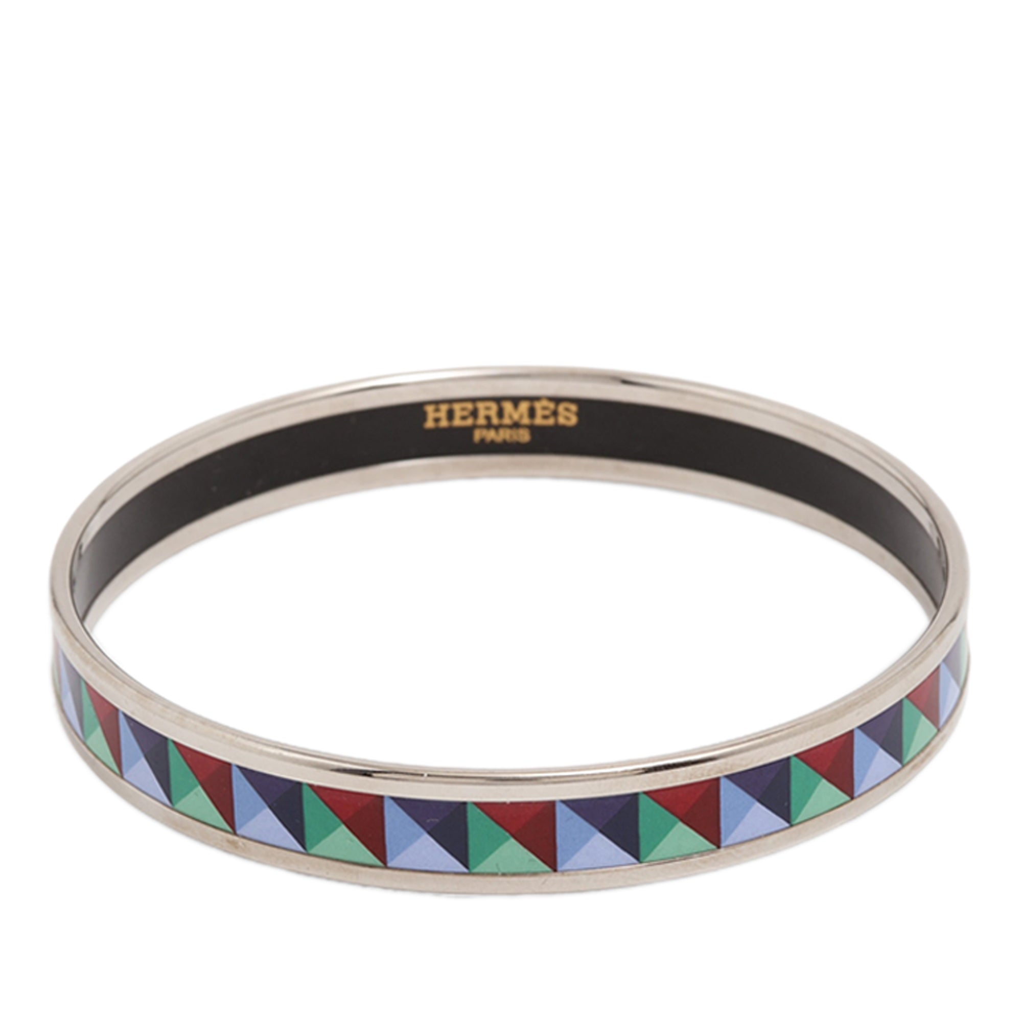 Narrow Enamel Clous de Trompe Bangle 65 - Image 1