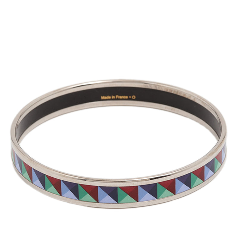 Narrow Enamel Clous de Trompe Bangle 65 - Image 2