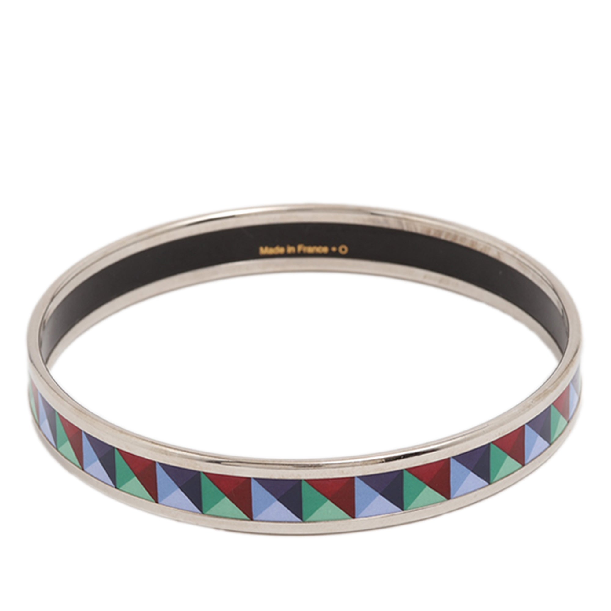 Narrow Enamel Clous de Trompe Bangle 65 - Image 2