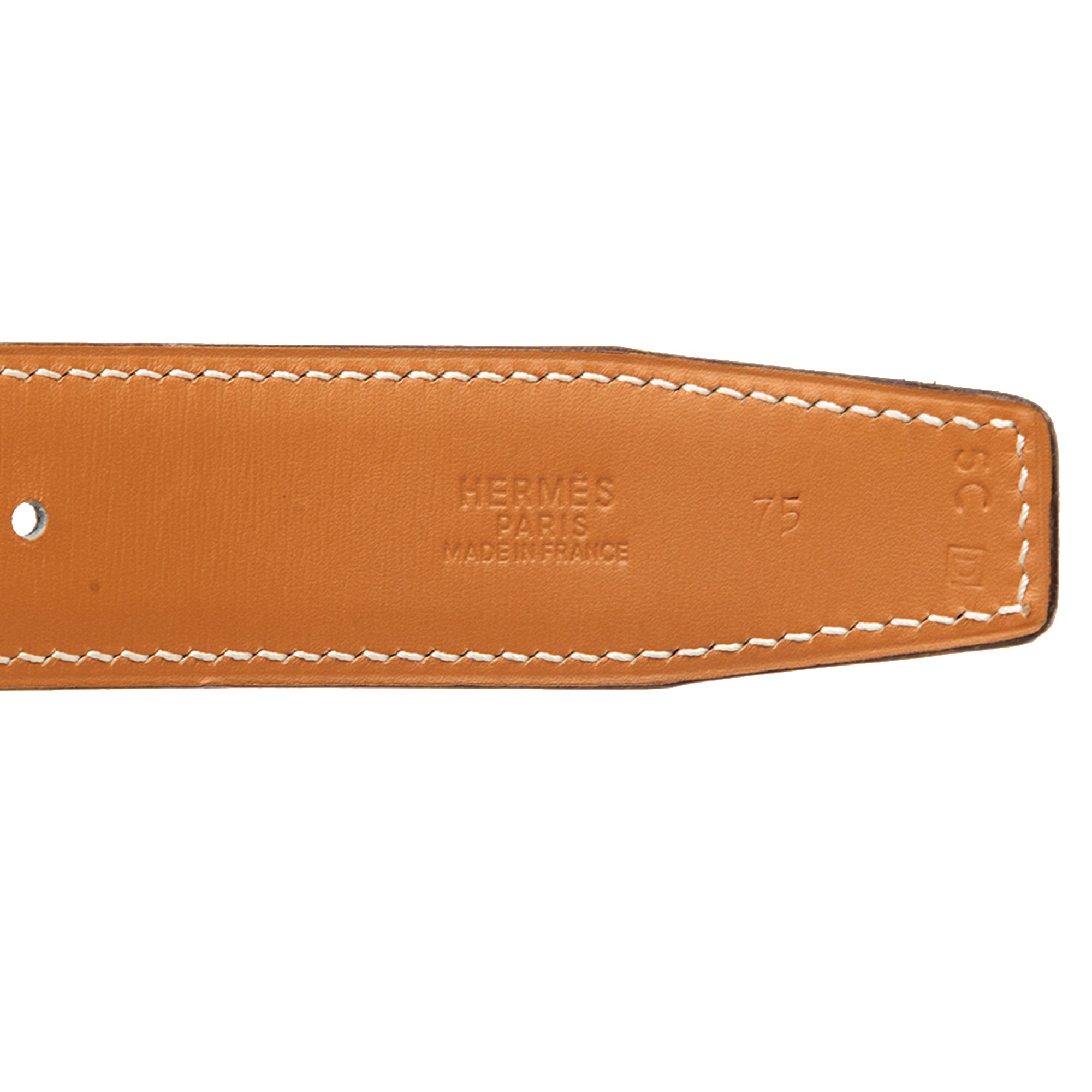 Box Calf Constance H Martelee Reversible Belt - Image 5