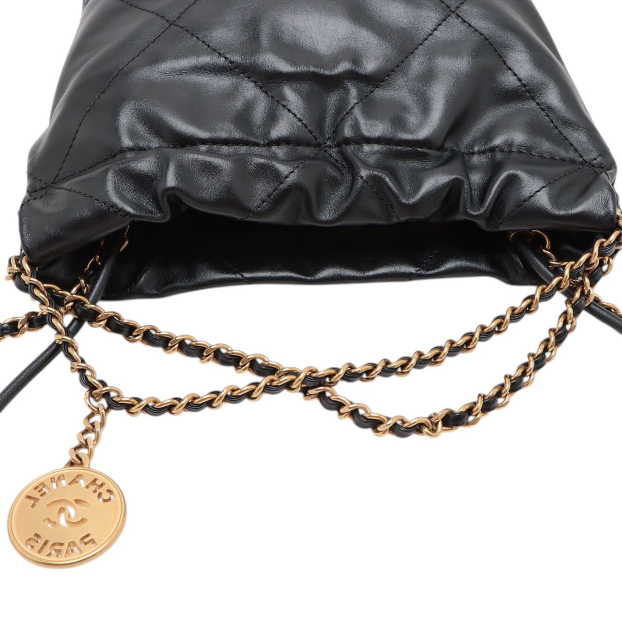 Mini Shiny Calfskin 22 Handbag - Image 9