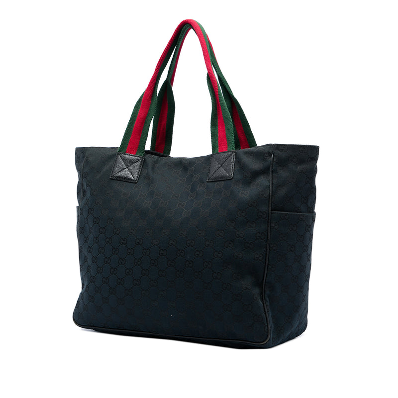 GG Canvas Web Double Pockets Tote - Image 2