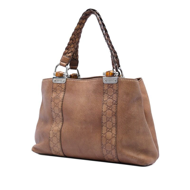 Medium Guccissima Trimmed Calfskin Bamboo Libeccio Tote - Image 2