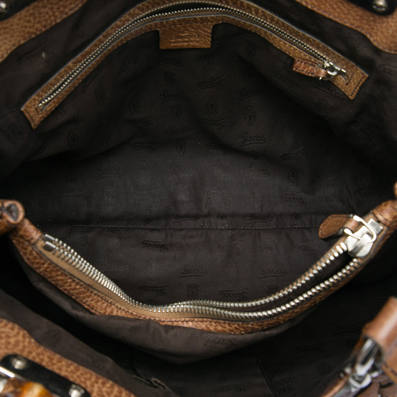 Medium Guccissima Trimmed Calfskin Bamboo Libeccio Tote - Image 4