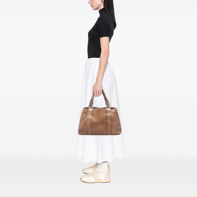 Medium Guccissima Trimmed Calfskin Bamboo Libeccio Tote - Image 5