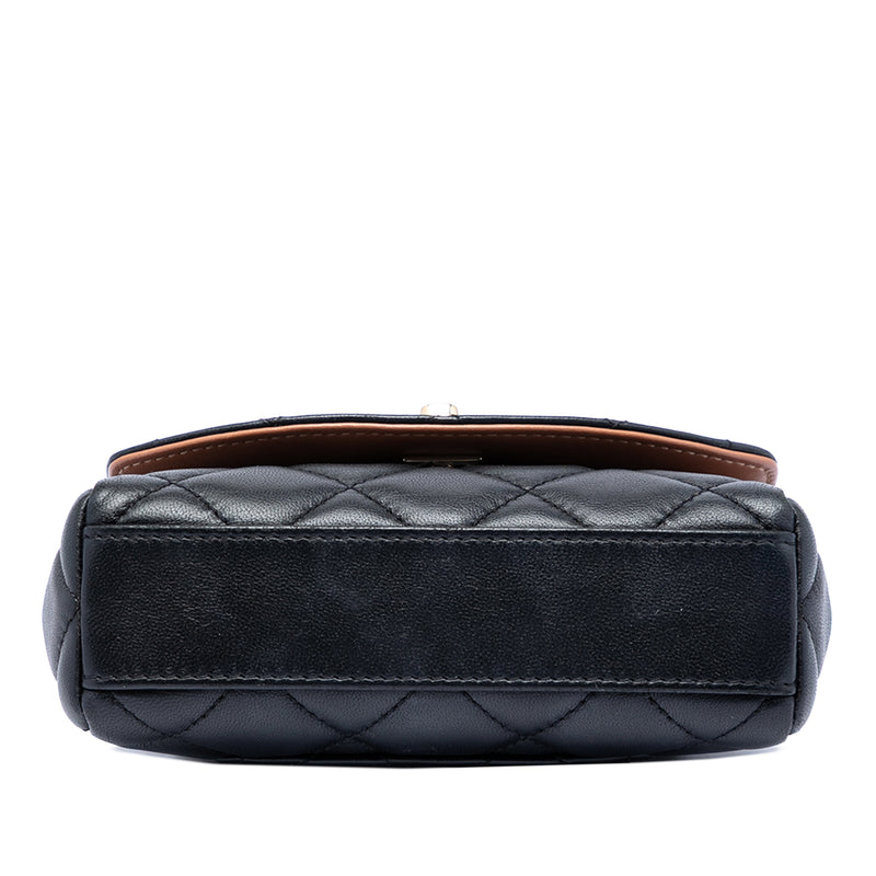Mini Quilted Lambskin Cocovado Ribbon Chain Flap - Image 3